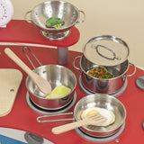 Melissa & Doug 8-Piece Stainless Steel Pots and Pans Set