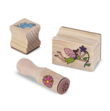 Melissa & Doug Stamp-a-Scene Stamp Pad: Fairy Garden - 20 Wooden Stamps, 5 Colored Pencils, and 2-Color Stamp Pad